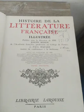 Historia de la literatura francesa ilustrada
