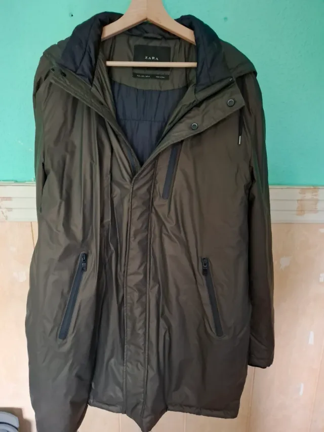 Abrigo Zara Verde Hombre Talla L