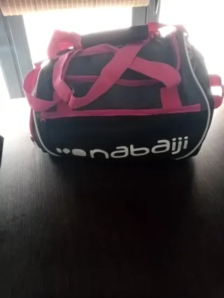 Maletín deportivo Nabaiji niña negro y rosa