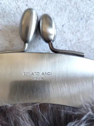 Bolso Piel Negra Renato Angi Gris