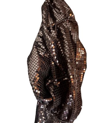 Vestido negro mangas lentejuelas