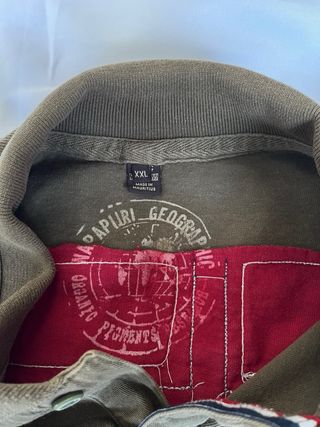 Napapijri polo manga larga khaki XXL bandera