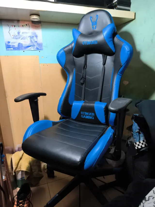 Silla Gaming Stinger Negra y Azul