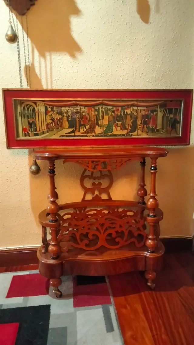 Antico dipinto quadro con cornice dorata