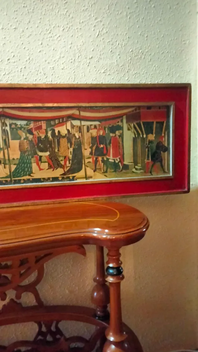 Antico dipinto quadro con cornice dorata