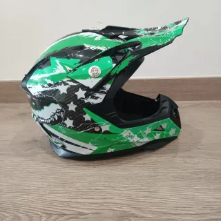 Casco Infantil Motocross Verde