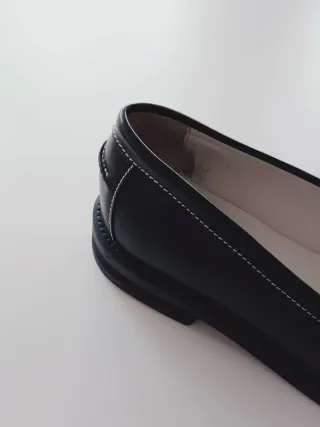 Mocasines Duxe + Dexter Mujer Negros y Blancos