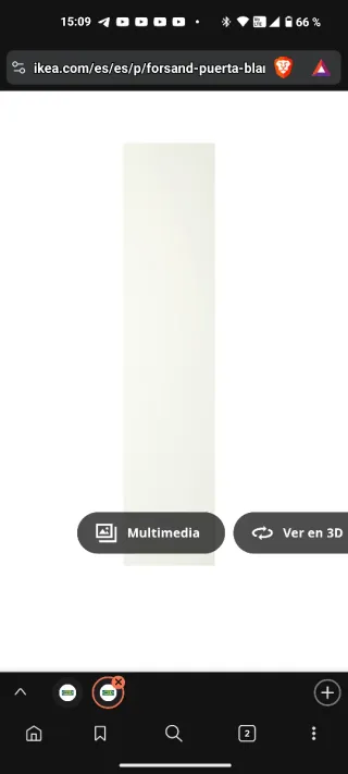 Estructura Armario PAX Ikea Blanco 50cm con puerta