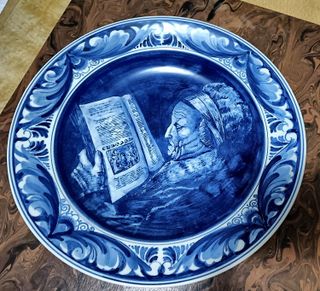 Piatto Delft: Autoritratto + Madre Rembrandt
