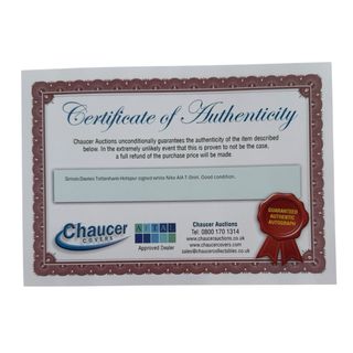 Camiseta con autógrafo de Simon Davies original