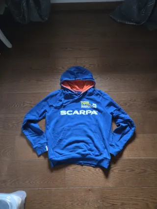 Felpa Scarpa con cappuccio blu taglia L