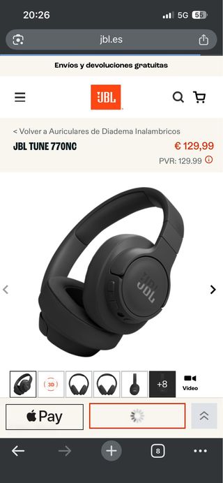 Auriculares JBL Tune 770NC Negros