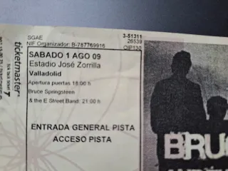 Entrada Bruce Springsteen Valladolid 01/08/2009