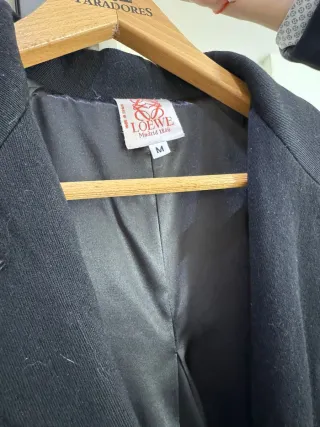 Abrigo Loewe Mujer Negro Talla M