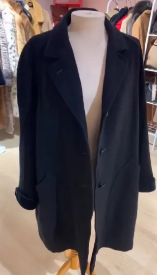 Abrigo Loewe Mujer Negro Talla M