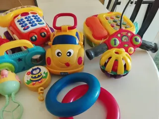 Lote Juguetes Moto, Teléfonos, Cochecito