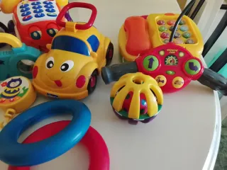 Lote Juguetes Moto, Teléfonos, Cochecito