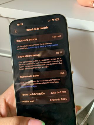 iPhone 15 Plus Dorado/Blanco Como Nuevo