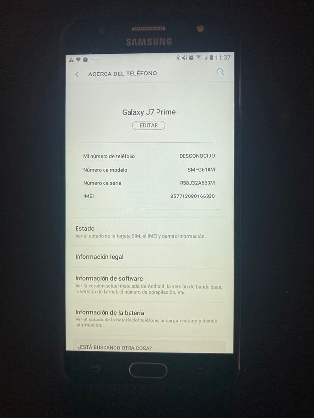 Samsung Galaxy J7 Prime Negro