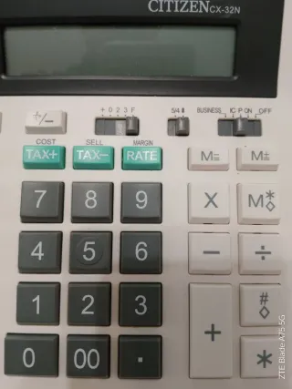 Calculadora Citizen CX-32N con impresora