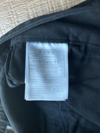 Pantalón Carhartt Negro Cargo