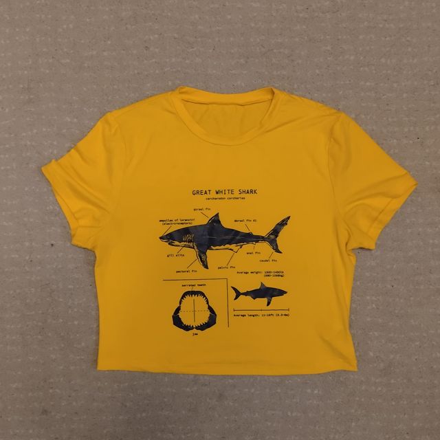 Camiseta Amarilla Tiburón Blanco