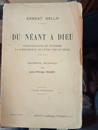 Du Néant à Dieu - Ernest Hello