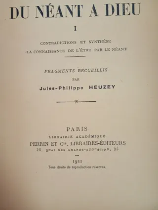 Du Néant à Dieu - Ernest Hello