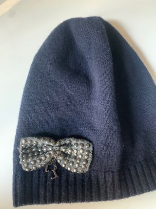 Cappello lana misto cashmere blu