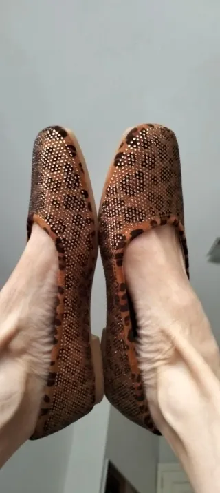 Bailarinas Marrones y Doradas