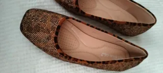 Bailarinas Marrones y Doradas