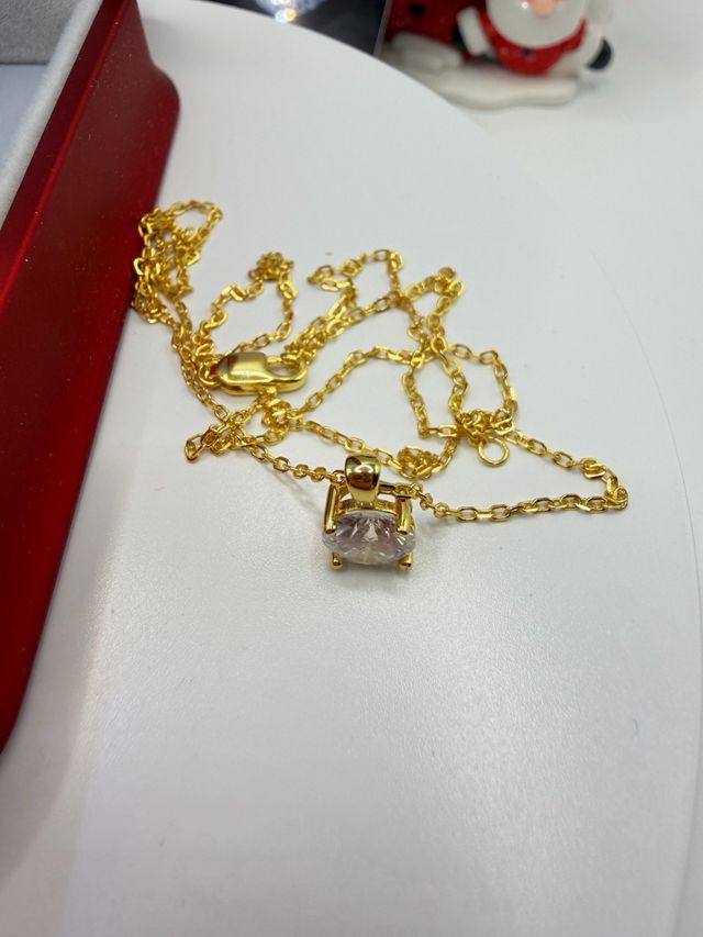 Collana Punto Luce Moissanite 1 ct Oro