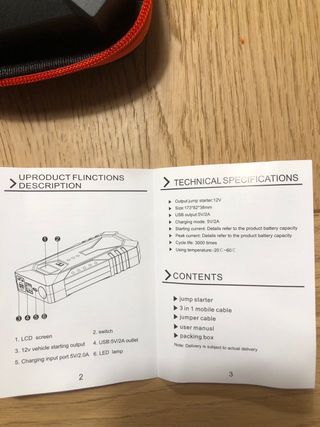 Arrancador portatil muy potente Coche/furgo Nuevo