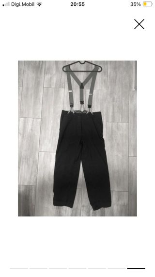 Pantalón con tirantes Bill Tornade negro