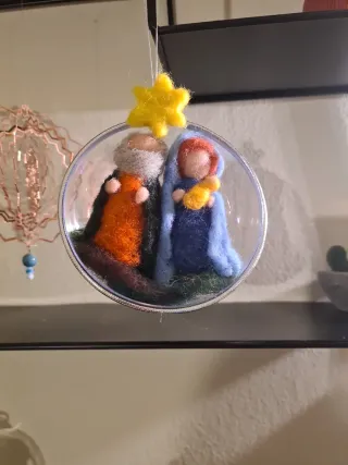 Presepe lana cardata semisfera