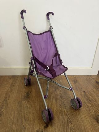 Carrito de muñecas plegable morado