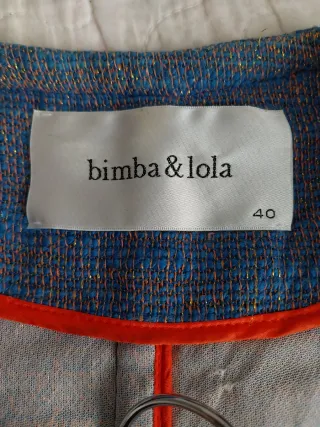 Chaqueta Bimba y Lola azul y dorado Talla 40