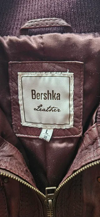 Cazadora de piel marrón chocolate