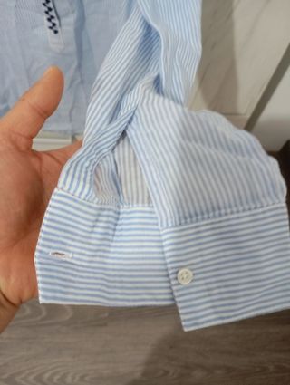 Camisa Sfera Basic Talla S Rayas Azules