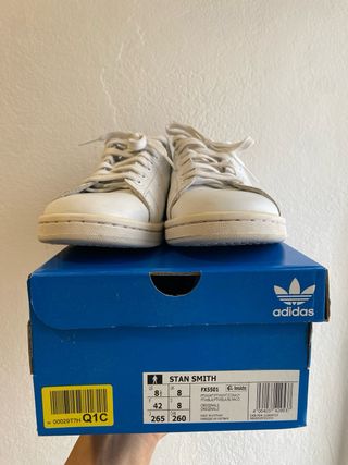 Adidas Stan Smith Blancas/Azules Talla 42