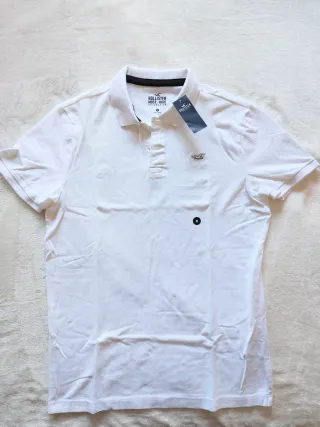 Polo Hollister Blanco Talla M Nuevo