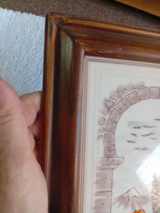 Baldosa Vintage Enmarcada Paisaje