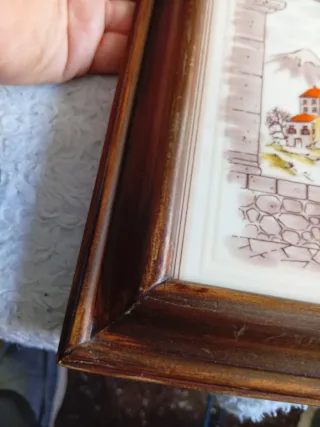 Baldosa Vintage Enmarcada Paisaje