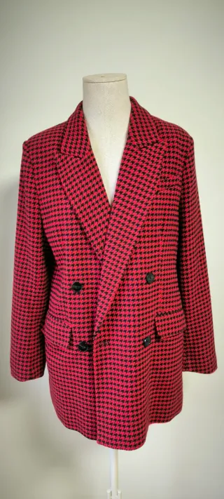 Americana oversize Pata de Gallo Pull&Bear