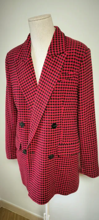 Americana oversize Pata de Gallo Pull&Bear