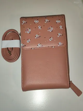 Bolso Cartera Colgante Rosa Flores