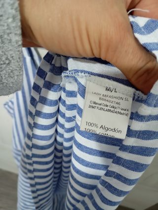 Vestido Lady&fashion Rayas Azul Blanco