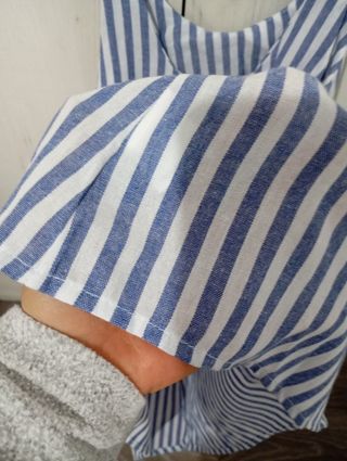 Vestido Lady&fashion Rayas Azul Blanco