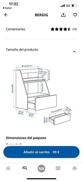 Librería infantil BERGIG Ikea blanca