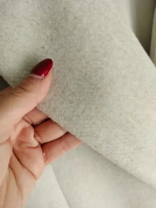 Cappotto avorio misto lana